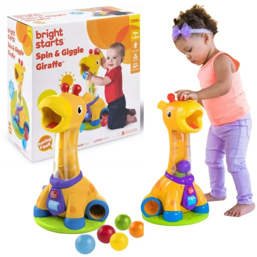 ИГРУШКА-ШАР-ФОНТАН Bright Starts GIRAFFE Spin Giggle 10933 ДЛЯ ДЕТЕЙ