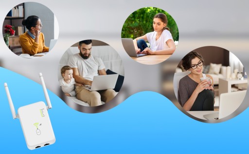 Усилитель сигнала повторителя Wi-Fi, двухдиапазонный, 2,4 ГГц/5 ГГц AC1200, 1200 Мбит/с