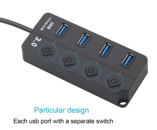 Разветвитель HUB, 4 порта, разветвитель USB 3.0