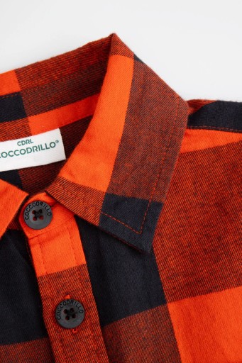 Chłopięca Koszula Czerwona W Kratę Długi Rękaw 116 Coccodrillo ZC4