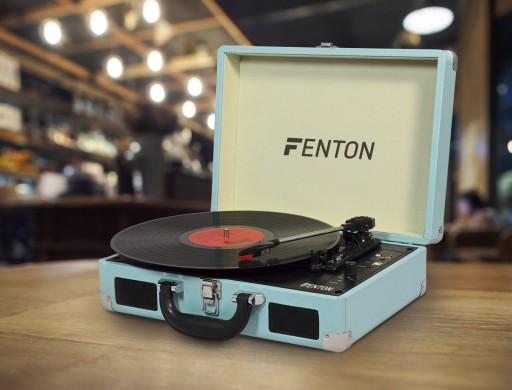 Проигрыватель Fenton RP115B с USB-футляром, мятная версия