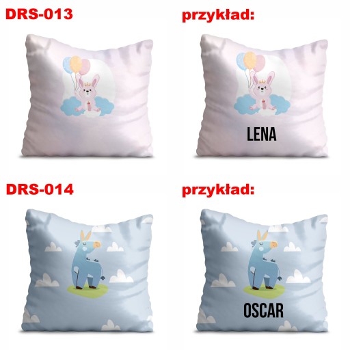 Poszewka na Poduszkę z Imieniem Personalizacja Imię Prezent dla Syna Córki