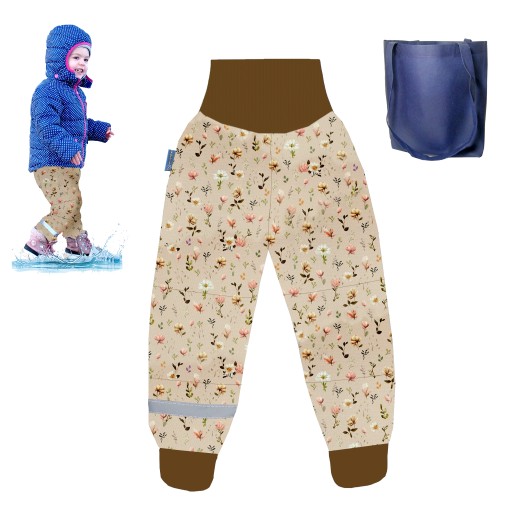 EKOUBRANKA RAIN PANTS круглогодичные светоотражающие луговые цветы 98