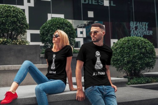 ZESTAW KOSZULEK DLA PAR NA WALENTYNKI KING QUEEN