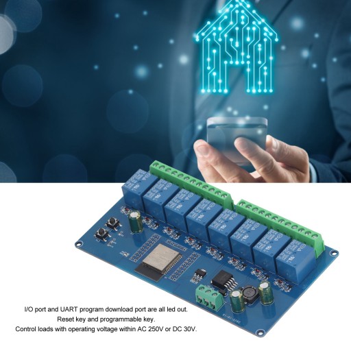 8-канальный релейный модуль ESP32 WiFi
