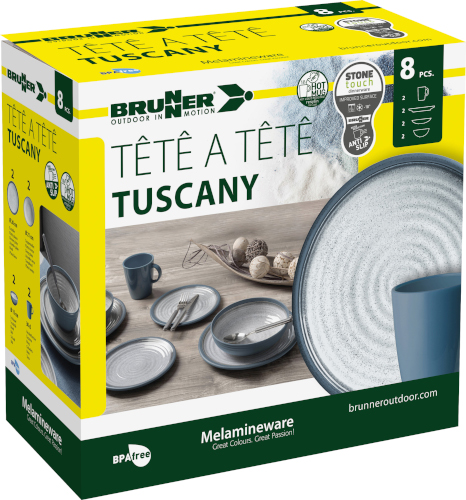 МЕЛАМИНОВЫЙ ОБЕДЕННЫЙ НАБОР BRUNNER TUSCANY 8 предм.