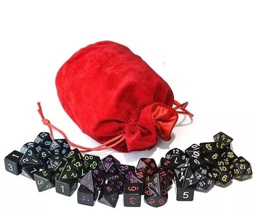 CZERWONY WORECZEK NA KOŚCI MONETY RPG LARP 15X9 CM