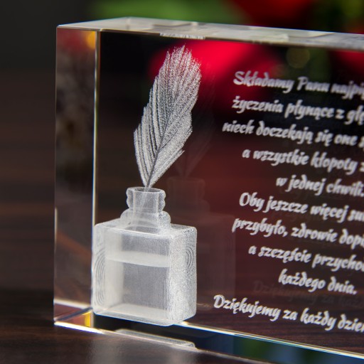 3D CRYSTAL # Стеклянная статуэтка с 3D гравировкой