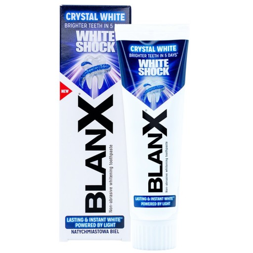 Зубная паста BLANX White Shock отбеливающая 75 мл мятная