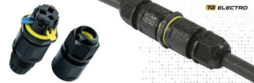Водонепроницаемое кабельное соединение с 3-контактным разъемом IP68, 450 В.
