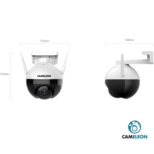 ВНЕШНЯЯ ВРАЩАЮЩАЯСЯ КАМЕРА WIFI 8MPX 4K 4X ZOOM 360° IP65 ДЛЯ ПРИМЕНЕНИЯ