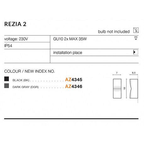 Настенный светильник REZIA 1 черный