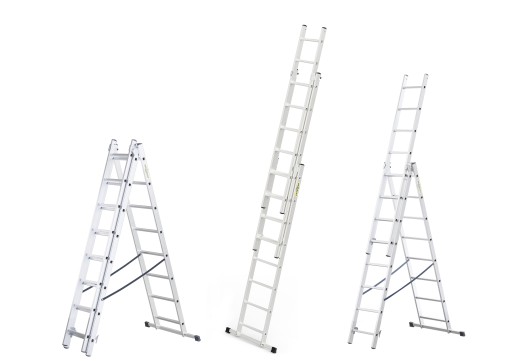 Лестница промышленная алюминиевая 3х7 ступеней HOME DRABEST 150 кг