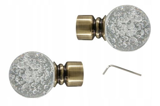 Комплект BUBBLE END для карниза Ø19 Gold Antique