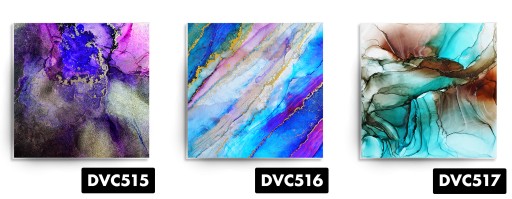 Стеклянные подставки 4 шт. для кружек MARBLE MARBLE с узором