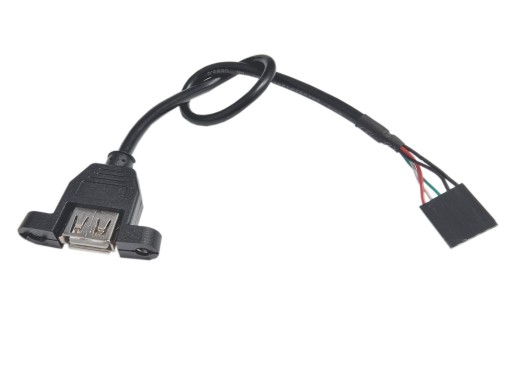 РАЗЪЕМ USB типа A ДЛЯ КОРПУСА С КАБЕЛЕМ ДЛИНОЙ 30 СМ