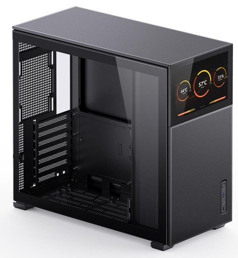 Корпус Jonsbo D41 MESH Screen ATX, закаленное стекло - черный
