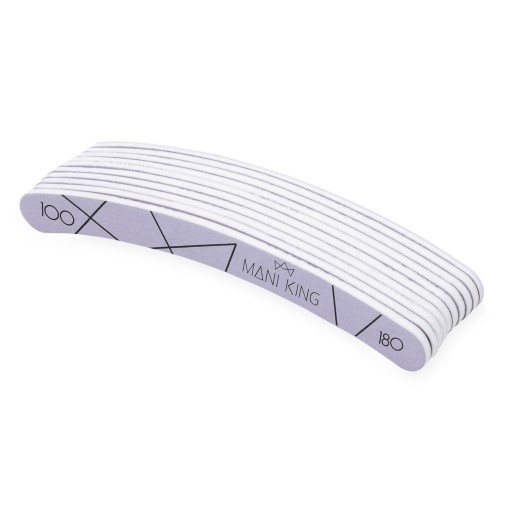 Pilniczki do Paznokcib100/180 Banan Zestaw ManiKing 10 sztuk Pedicure