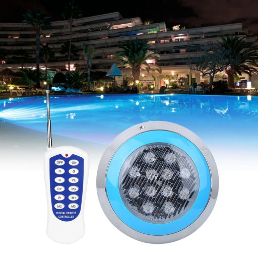 12LED 12W AC12V Настенный светильник для бассейна с дистанционным управлением
