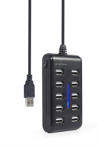 10-портовый концентратор USB 2.0 с переключателем Gembird