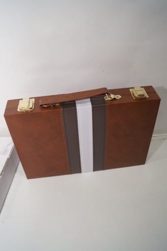 BACKGAMMON TRYKTRAK podróżn skóra syntetyczna gra planszowa dla dwoja