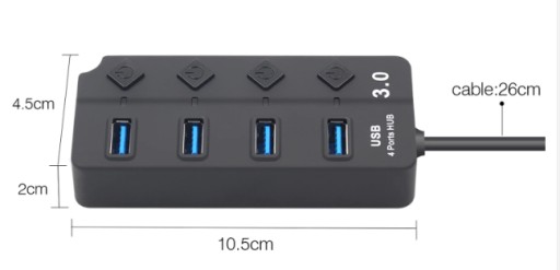 Разветвитель HUB, 4 порта, разветвитель USB 3.0