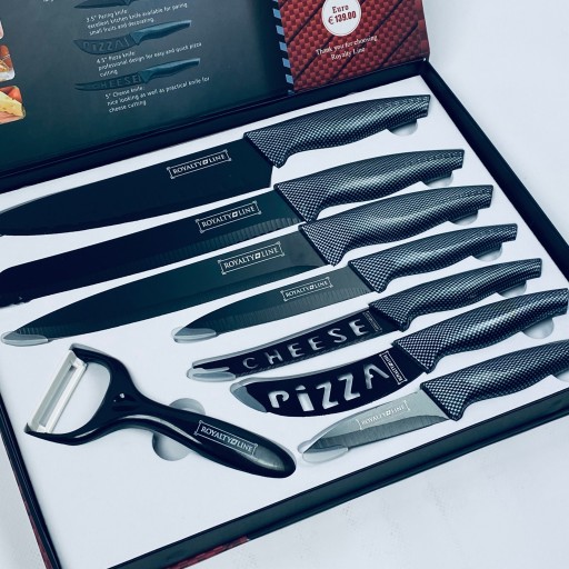DUŻY KOMPLET NOŻY OBIERAK CERAMIKA GIFT BOX 8PCS