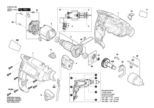 Переключатель Bosch для ударной дрели UniversalImpact 650 2609007834