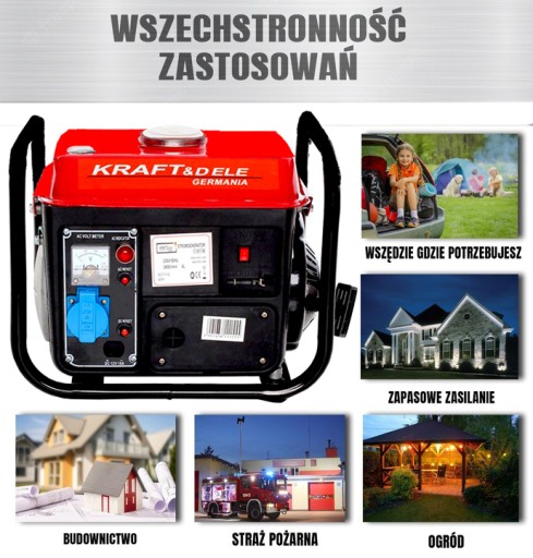 KRAFT&DELE KD109 1200Вт 1,5кВт ГЕНЕРАТОР МОЩНОСТИ
