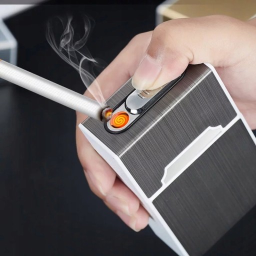 ПОРТСИГАР С ЗАЖИГАЛКОЙ, с зарядкой от USB