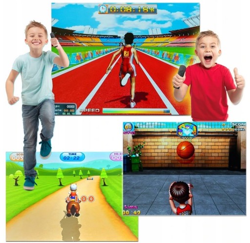 Детская консоль, ТВ-игра с красочными планшетами и 961 Motion games!