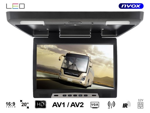 Подвесной ЖК-монитор NVOX 20 дюймов со светодиодной подсветкой, ИК-подсветкой, VGA