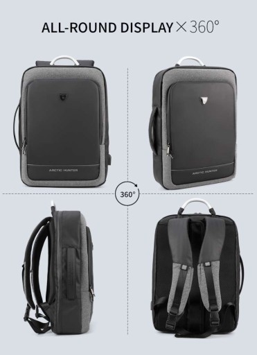 Рюкзак/сумка Arctic Hunter для ноутбука 17,3 USB, ручная кладь в самолет
