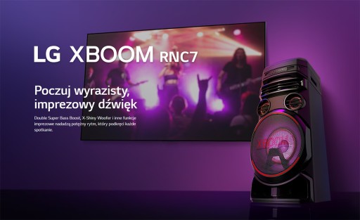 БОЛЬШОЙ МОЩНЫЙ ДИНАМИК LG RNC7 XBOOM 1000 Вт, LED, 2xUSB, РАДИО BLUETOOTH, КАРАОКЕ