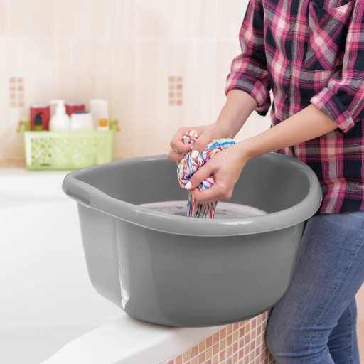 MISKA PLASTIKOWA NA PRANIE 3,5L OKRĄGŁA MIEDNICA POJEMNIK Z UCHWYTAMI