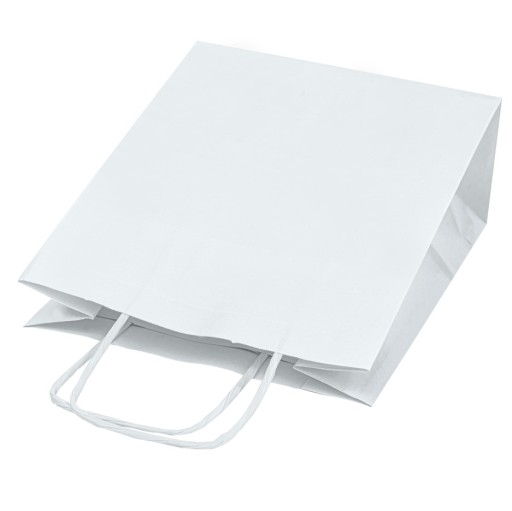 25 бумажных пакетов A5 18x8x22,5 см БЕЛЫЕ 100 г PREMIUM SHOPPING BAGS