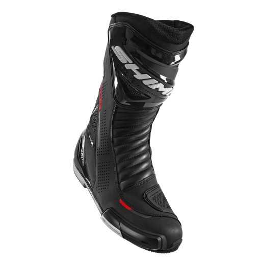 Спортивные мотоциклетные ботинки SHIMA RX-3 RED FLUO, черно-красные (флуоресцентные), БЕСПЛАТНЫЕ ПОДАРКИ