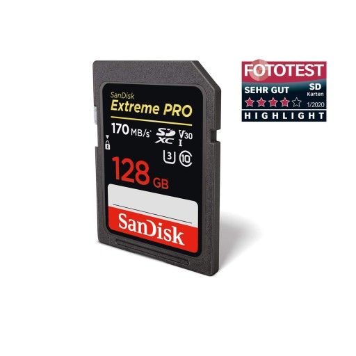 Карта памяти SanDisk Extreme Pro SDXC UHS-I 128 ГБ