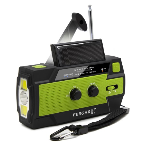 Солнечная аварийная радиостанция Feegar AM FM SOS PB 4000 мАч