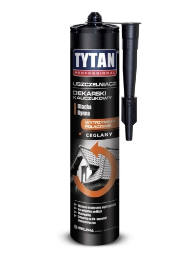 Uszczelniacz dekarski kauczukowy TYTAN ceglany 310 ml odporny na wilgoć UV