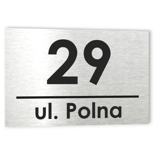 АДРЕСНАЯ ТАБЛИЧКА С НОМЕРОМ ДОМА ПРОЧНАЯ И ЭЛЕГАНТНАЯ 30Х20см DIBOND UV PRINT