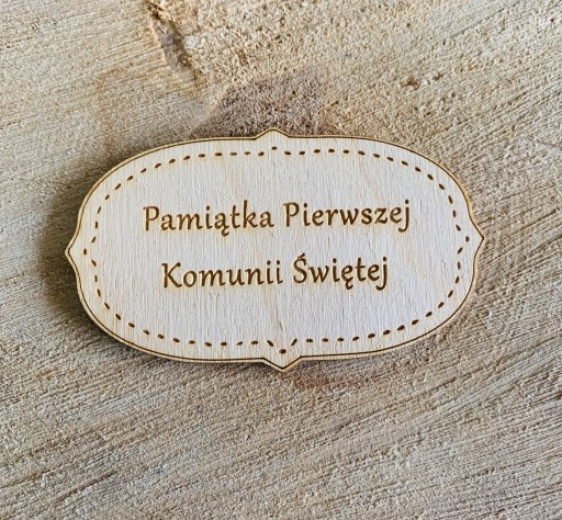 Tabliczka z napisem pamiątka komunii grawer 10cm