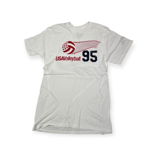 Мужская белая футболка ADIDAS VOLLEYBALL S 95