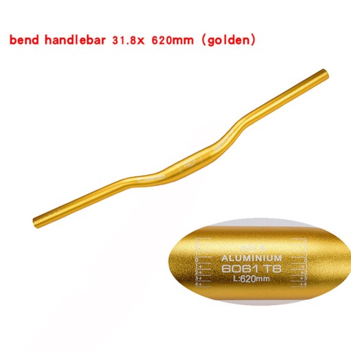 Kierownica roweru górskiego 31,8 mm Solidny, ultralekki stop aluminium, złoty
