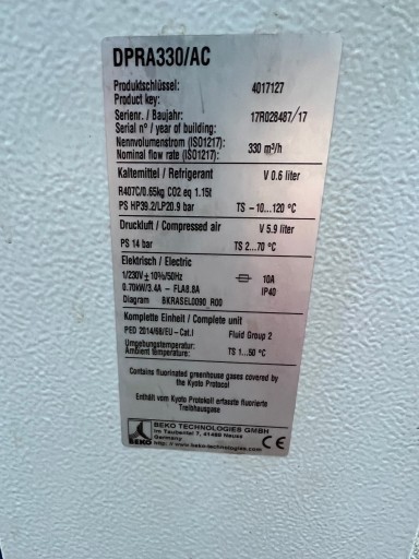 Холодильная сушилка BEKO DRYPOINT RA 330/AC 330 м³/ч
