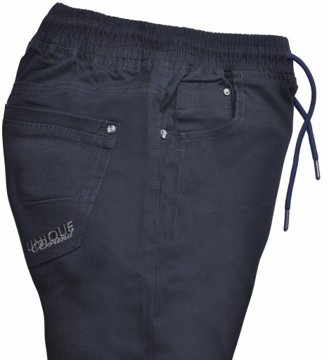 GULIO Брюки строгие JOGGERS, удобные, на резинке, темно-синие, размер 134/140