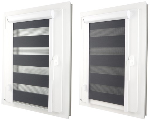 ROLETA DZIEŃ i NOC W KASECIE Z PROWADNICAMI 43X220