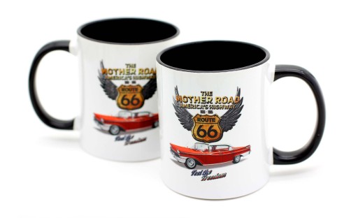 Кружка старого автомобиля Cadillac Route 66 America's Highway