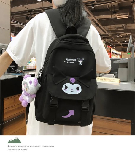 Новая сумка Sanrio Cartoon Kuromi Cinnamoroll My Melody, студенческий рюкзак San