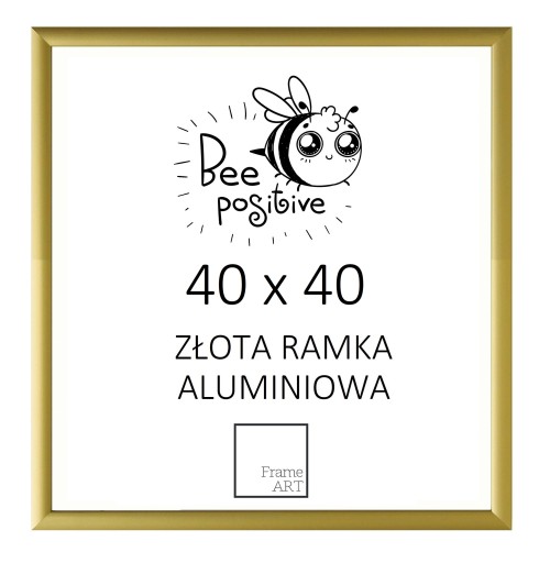 Золотая алюминиевая рама для плаката 40x40 Photo Puzzle